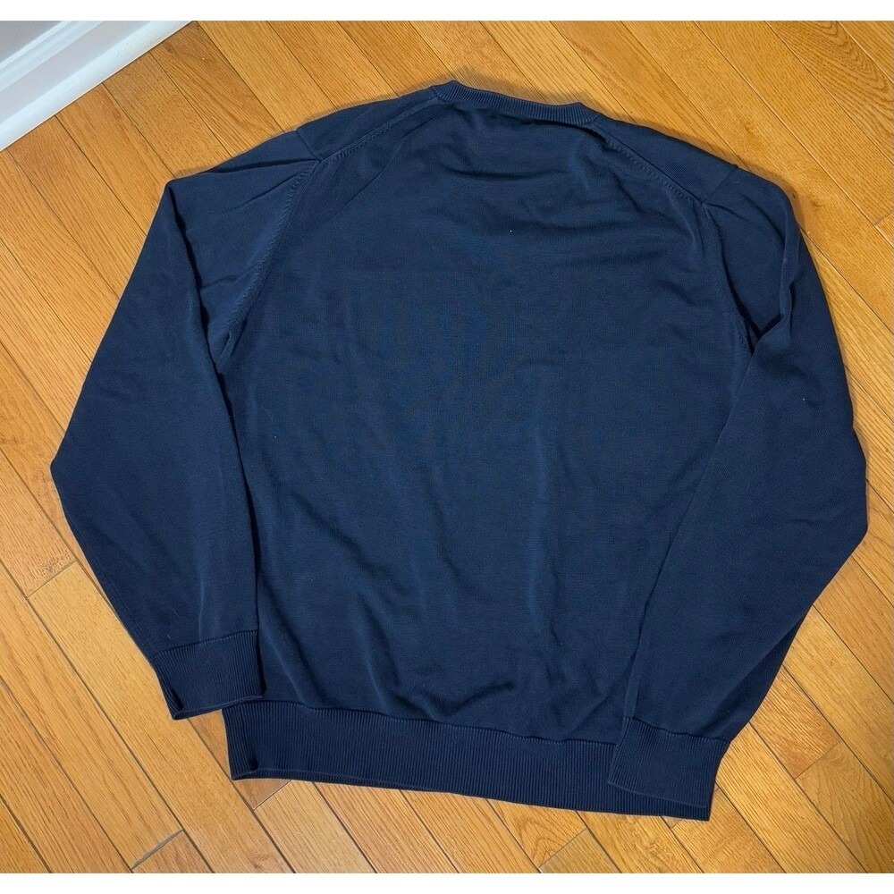 Brooks‎ Brothers 346 Men's V Neck Sweater XL Navy Silk Cotton Blend - Picture 6 of 6